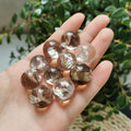 Natural Stone Rainbow Smoky Quartz Crystal Sphere Crystals Healing Stones for Home Decoration