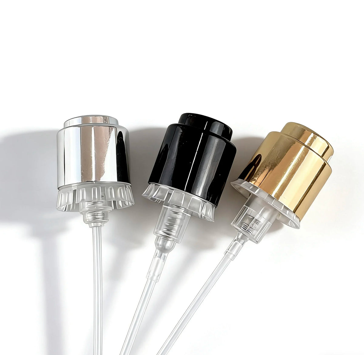 FEA 15mm Black Gold Silver Easy Spray 15mm Aluminum Crimpless Perfume Pump for Perfume Bottle