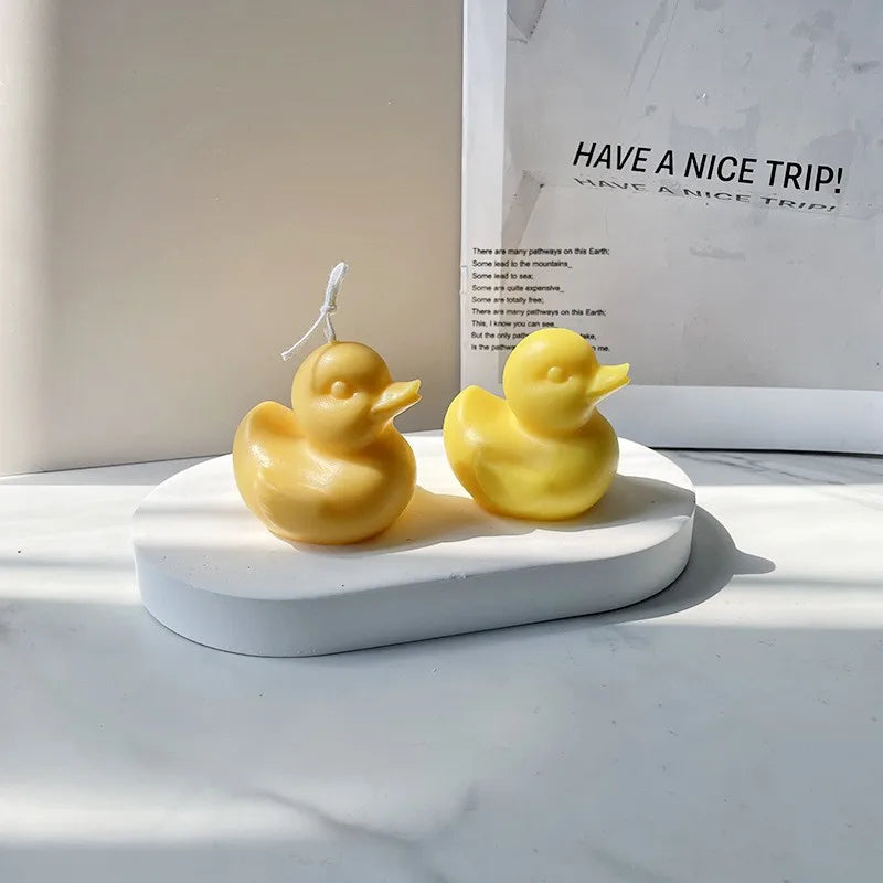 3D Candle Silicone Molds Small Yellow Duck Aromatherapy Candle Soap Gypsum DIY Moulds Duck Ornaments Crystal Glue Resin Mold