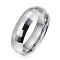 Personalized Unisex Polished Surface Rings Silver Tungsten Carbide Rings Men Women Tungsten Jewelry