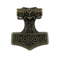 Vintage Nordic Viking Odin Thor Hammer Belt Buckle Western Denim for Men Accessories