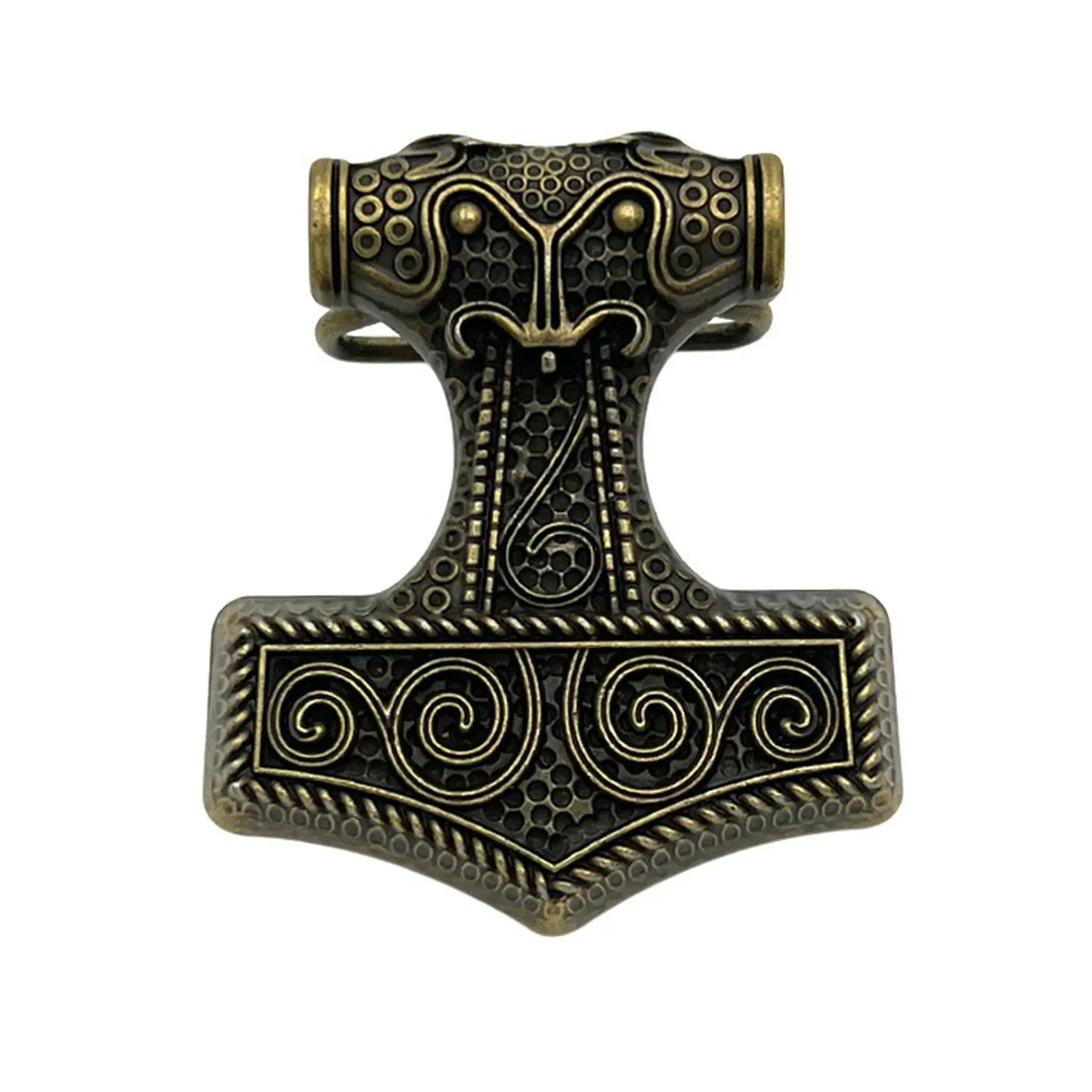 Vintage Nordic Viking Odin Thor Hammer Belt Buckle Western Denim for Men Accessories