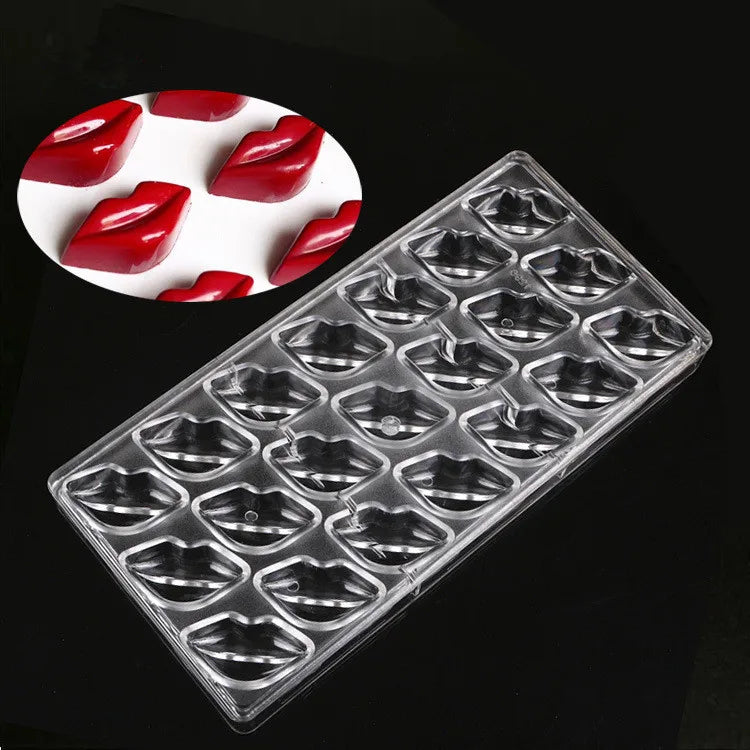 3D Chocolate Bar Mold Tray Plastic Chocolate Polycarbonate Mould for Chocolate Bakery Tool Baking Mould MegaBDM