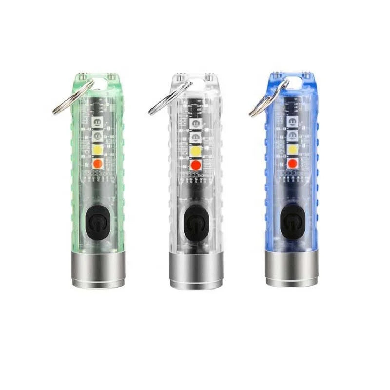 Super Bright Small Sun Portable Camping Waterproof Aluminum IP65 Rechargeable UV LED Keychain Flashlight