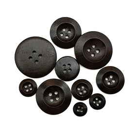 Manufacture New Style 15mm 11mm Natural Coconut Buttons 2 Holes 4 Holes Brown Wood Sewing Button for Shirts Jackets Bags Clothes