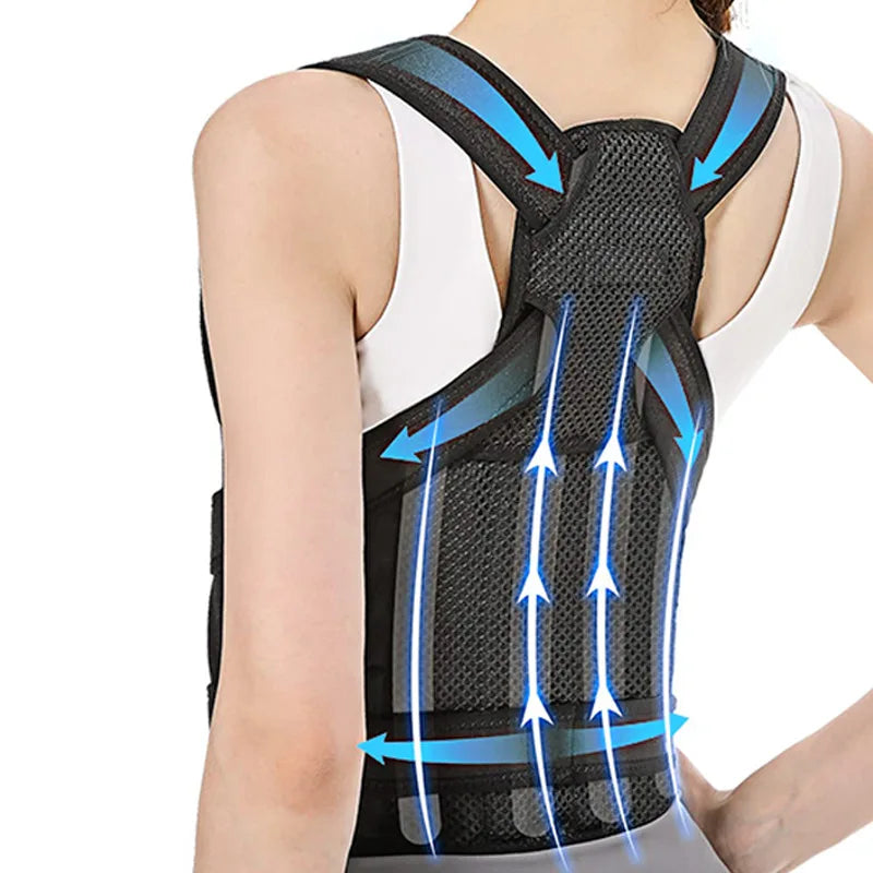 Adjustable Shoulder Straightener Posture Corrector Back Brace Hunchback Posture Correction Belt for Full Back Support