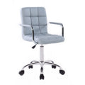 Modern Pu Leather Armrest Office Chair Midback Adjustable Home Computer Executive Chair With 360 Swivel Wheel