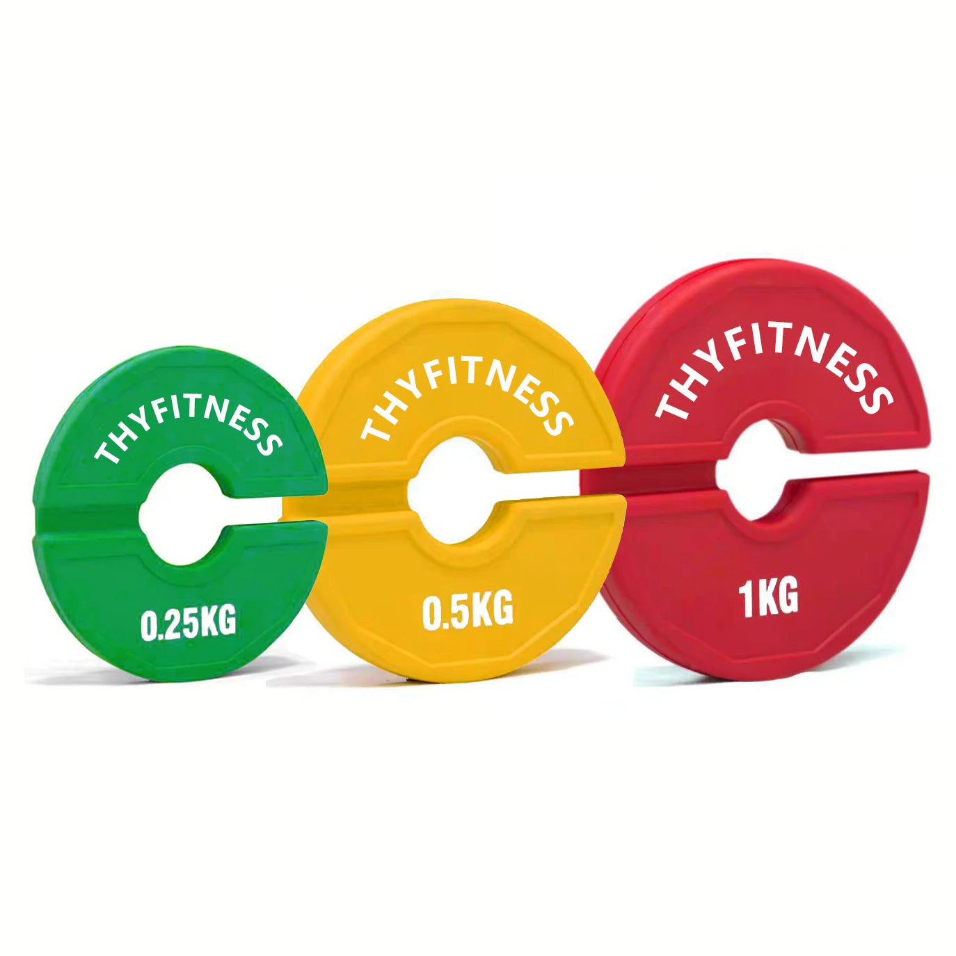 THYFIT Calibrated Fractional Add-On Change Plates 0.25KG 0.5KG 1KG Rubber Weight Bumper Plate