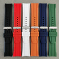 Good Quality Quick Release Curve End 20mm 22mm Rubber Silicone  Watch Band Watch Strap