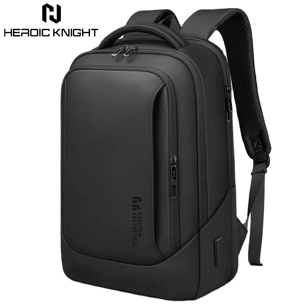 HEROIC KNIGHT  Compartment Waterproof Business Laptop Backpacks with Usb Student Sport Recycled Material Backpack for Men