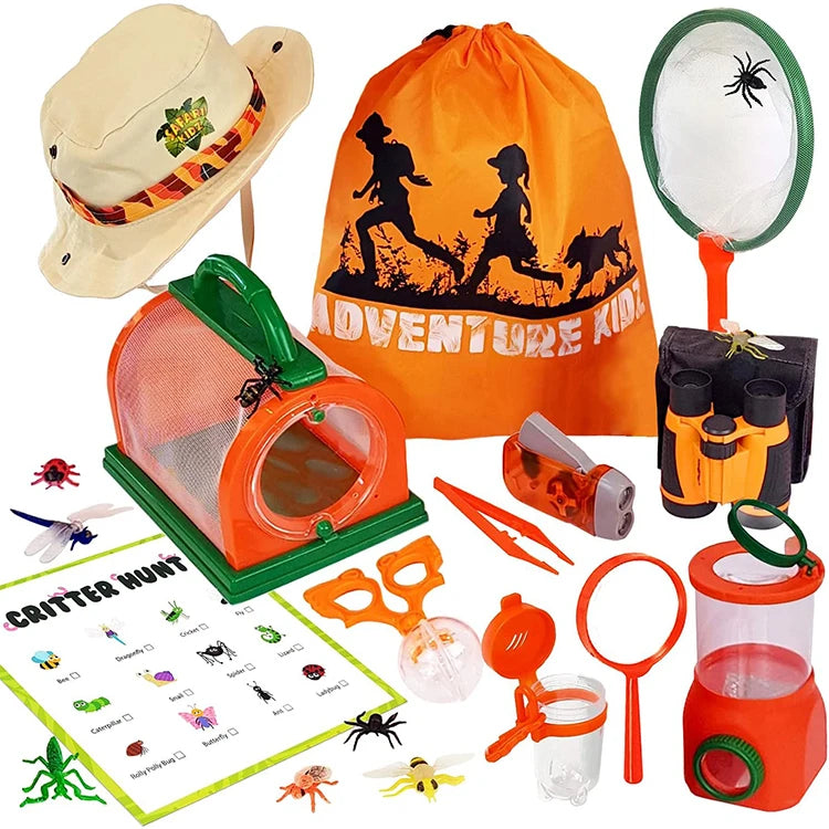 Outdoor Adventure Preschool Pretend Play Insect Catching Forest Explored Toy Kit for Children