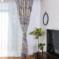 Wholesale Linen Look Blackout Tree Flower Printed Living Room Bedroom Decorative Modern Fabric Roll Window Curtain