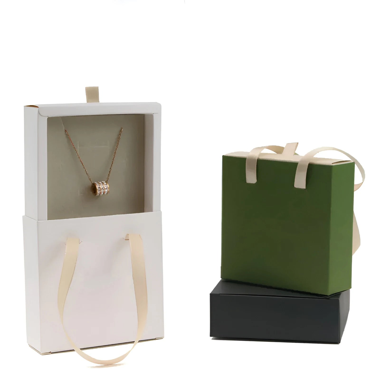 Custom Logo Ring Necklace Paper Jewelry Box Luxury Portable Jewelry Drawer Boxes Packaging Bijoux Bracelet Box Joyas Joyeria