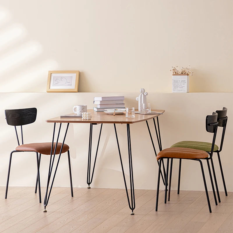 BILIDO Modern Antique Design Flatpack Commercial Coffee Shop Cafe Restaurant Chair with Iron Legs for Dining and Living Room