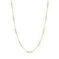Riintin GPN19 Joyas De Plata Genuine Freshwater Baroque Pearls Necklace Chain Adjustable 925 Sterling Silver Necklace for Women