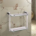 Hot Selling Modern Design Bathroom Glass Rack Chrome Brass Glass Shelf Made of Durable Copper Material