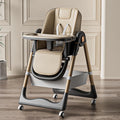 Wheels High Quality PU Leather Cushion Adjustable Fashion Baby Dining Chair Wholesale Portable Children Dining Chair