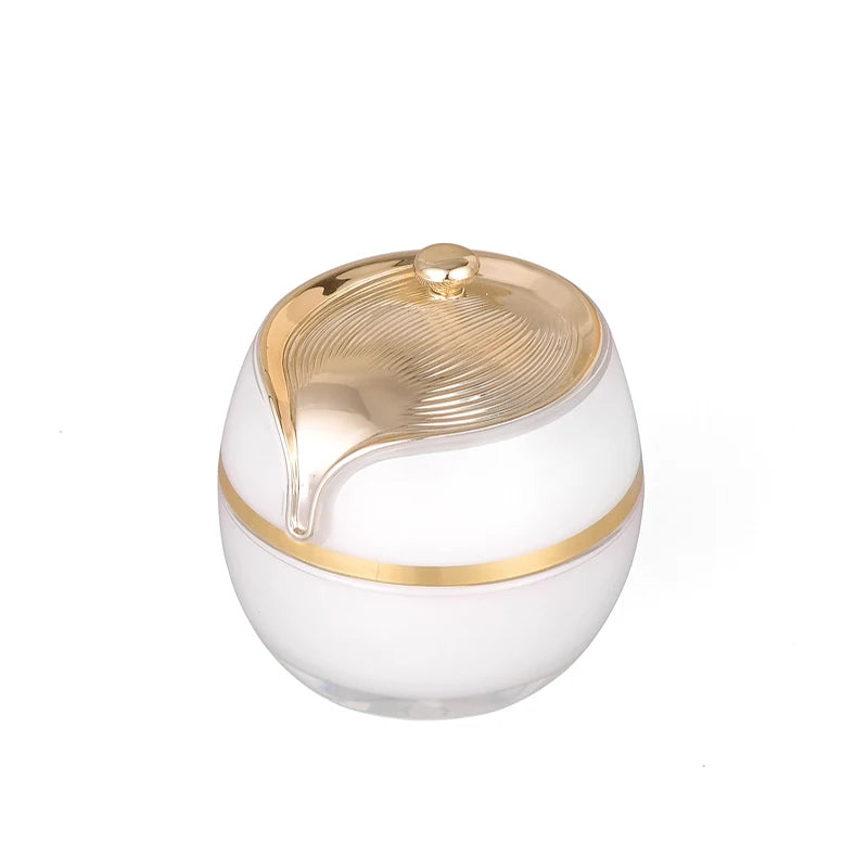 High Grade in Stock White Gold Acrylic Cosmetics Packaging Cream Containers 20g/30g Capacity for Skin Care Cream MOQ 100PCS