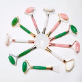 HZ Hot Item Natural Facial Silicone Brush Custom logo Jade Face Roller for Gua Sha Skin Care Set