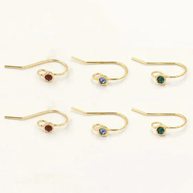 Real 14K Gold Filled 3mm Zircon GF Ear Wire Earring Hooks for Jewelry Making Handmade DIY Earrings Accessories