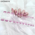 2024 Uv Gel French Style Nail Beauty Product Wholesale New UV Gel Nail Stickers Semi Cured Gel Nail Wraps