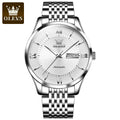OLEVS 6657 Oem Custom logo Men Automatic Mechanical Watches Business  Stainless Steel Waterproof Wristwatch Men Fashion Clock