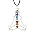 HZ Hot Sell Natural Stone Seven Chakra Yoga Energy Healing Crystals Stones Pendant for Necklace Jewelry Making witchcraft supplies