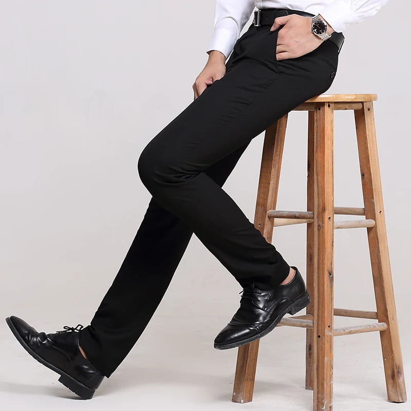 The New Spring and Summer Men's Trousers for Wash and Wear Business Suit New Han Edition Cultivate One's Morality Straight Pants
