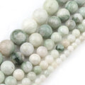 Wholesale Round 4/6/8/10/12mm Mixed Color Light Green White Jade Loose Stone Beads for Jewelry DIY MegaBDM