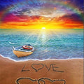Chenistory  Diamond Painting 5D DIY Full Round Square Mosaic Beach Sunset Cross Stitch Personalized Gift Home Decors