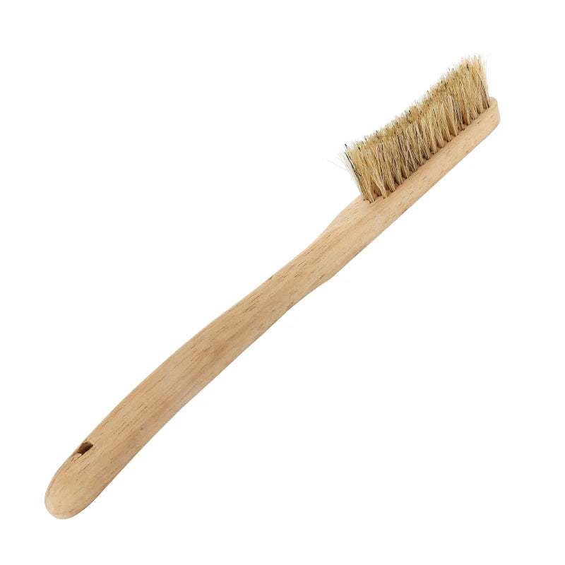 Factory Wholesale Custom Logo Pig Hair Wooden Sneaker Shoe Cleaning Brush