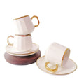 Ceramic Phnom Penh Design Turkish Coffee Cups and Saucer Set 12 Pcs with Gift Packing Manufacturers Wholesale