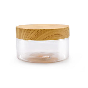 Luxury Cosmetic Clear PET Plastic Jar 200ml with Screw Top Lid for Lotion and Skin Care Cream Use
