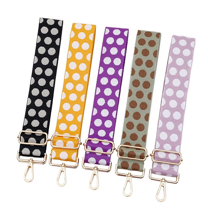 Meetee B-J2106 Circle Printed Thickened Jacquard Bag Strap Handbag Accessories Adjustable Replacement Long Shoulder Strap