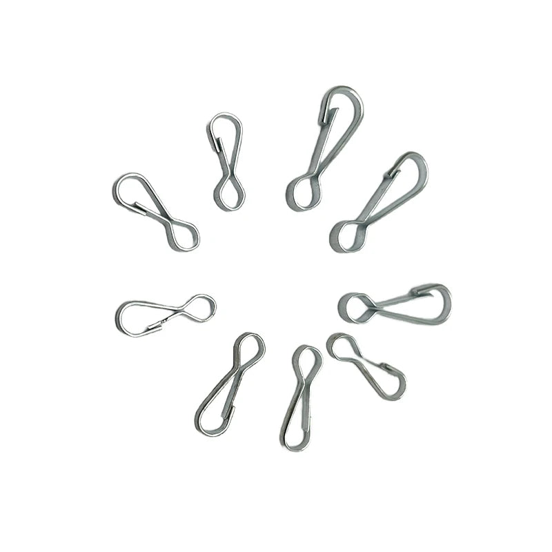 30mm-120mm 4293 Simple Hook Lanyard Metal Spring Clips Snap Hook Lobster Clasp Practical Hook Fittings