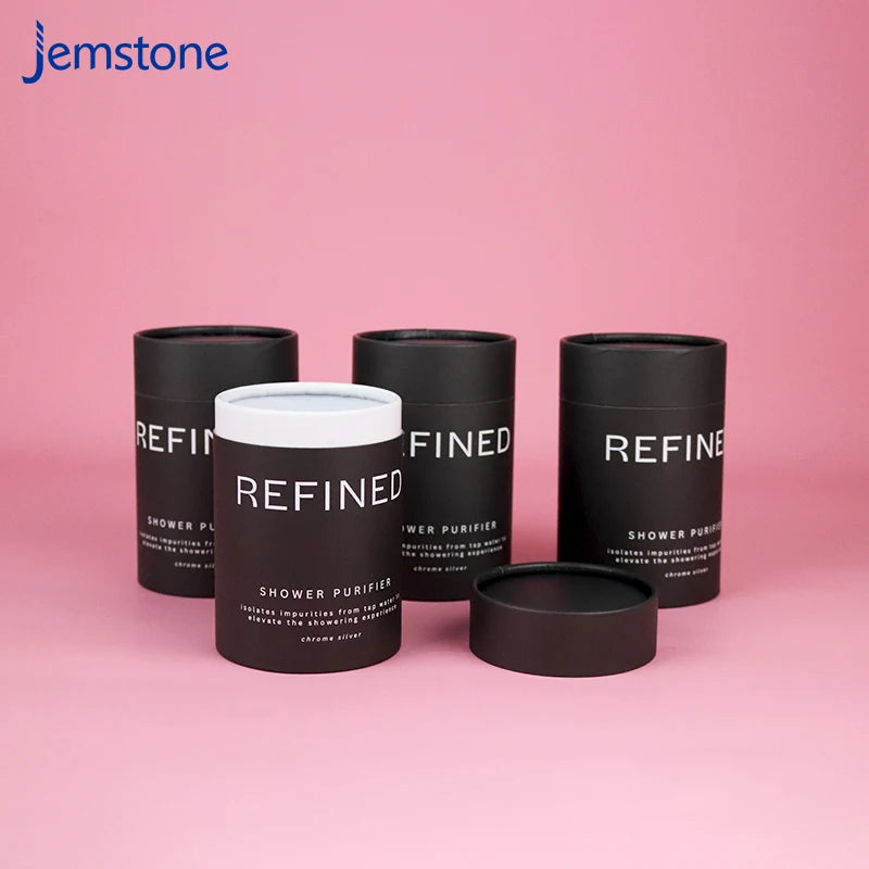 Eco-Friendly Custom Printed Luxury Push up Coffee Tea Paper Tube Black Kraft Cylinder Box Food Grade Cardboard Tube Packaging