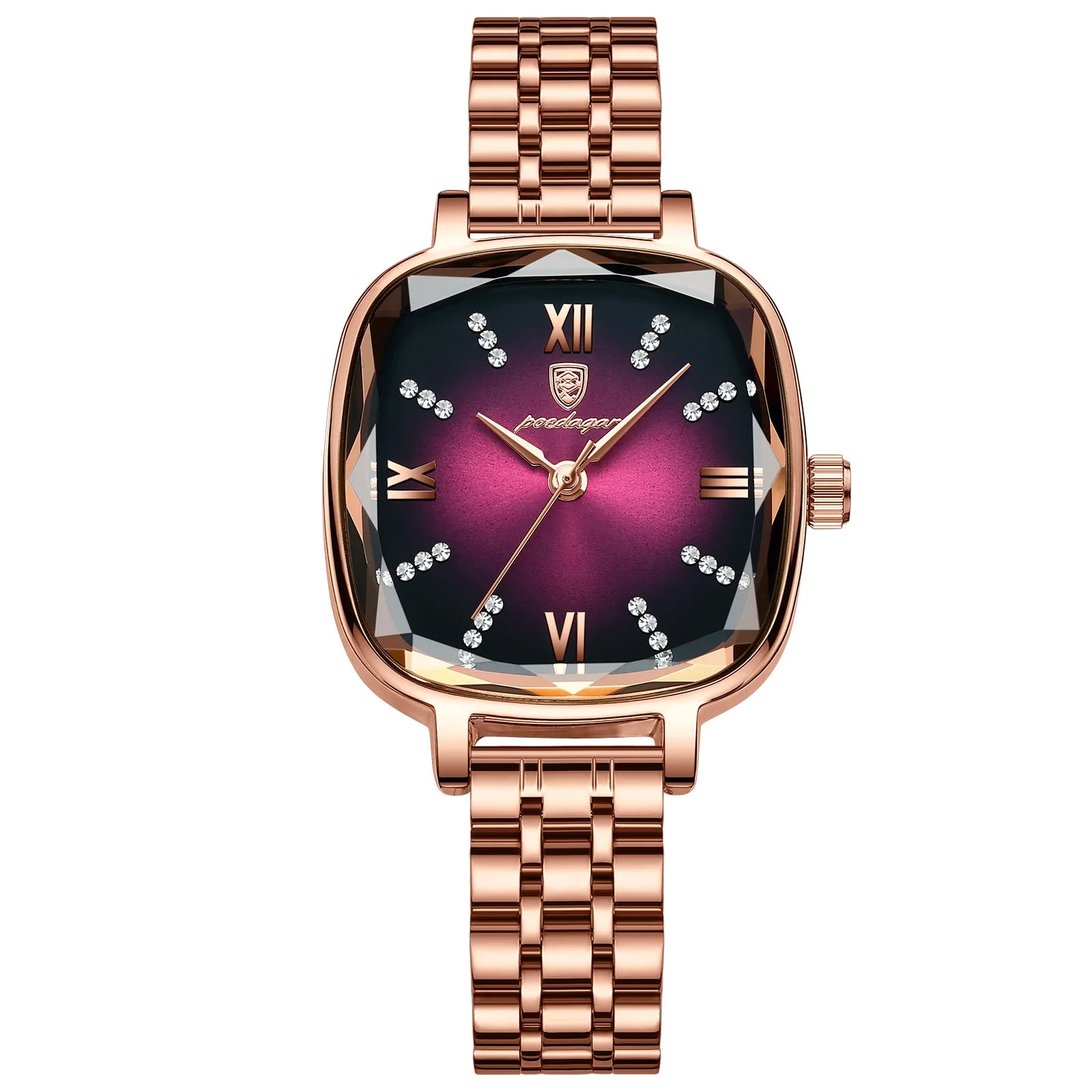 OEM POEDAGAR 712 Quartz Watch High Quality Waterproof Watch for Women Stainless Steel Band Luminous Business Ladies Wristwatch