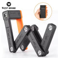 WEST BIKING Mini Anti-Theft Bike Bicycle Folding Chain Lock Electric Foldable Bicycle Bike Lock E Scooter Compact High Security