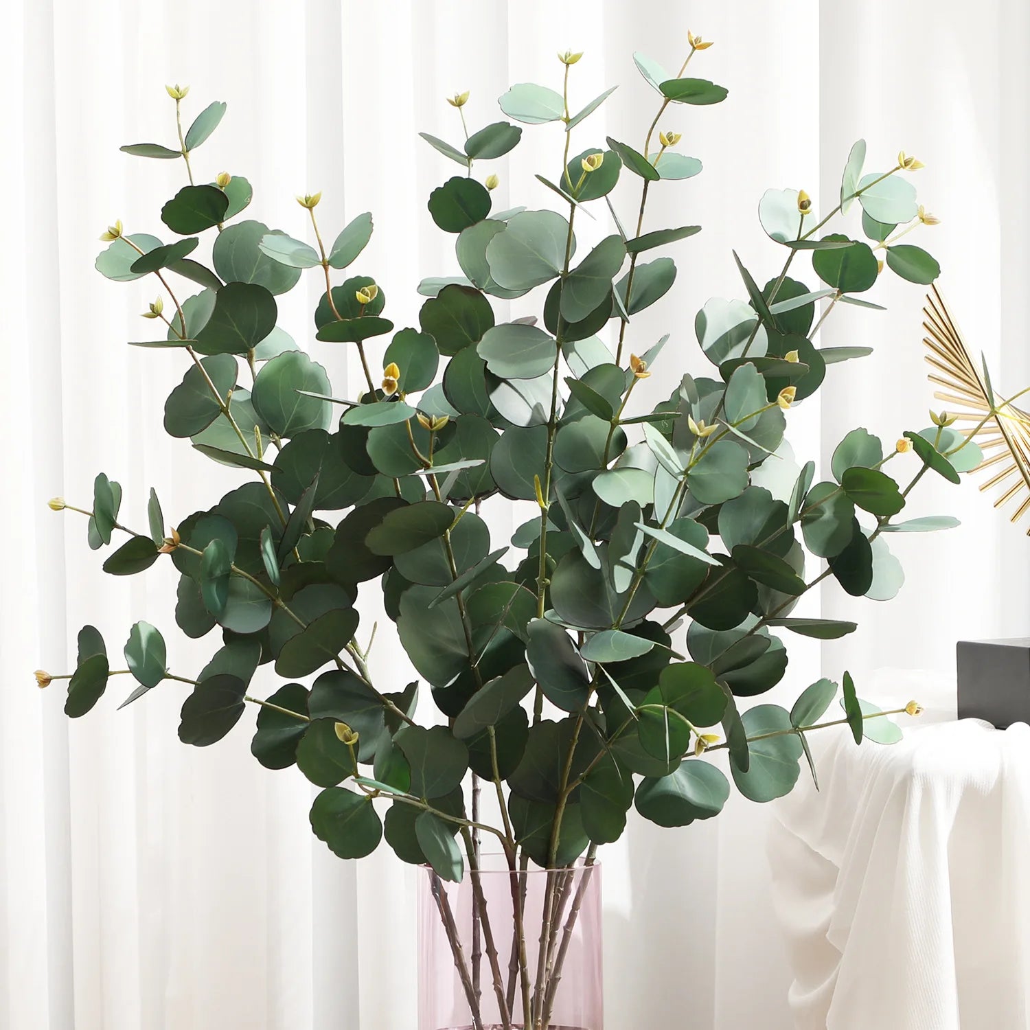 Y-M031 Wholesale Artificial Greenery Leaves 3D Print Greenery Stems Real Touch Greenery  for Wedding Home Decoration