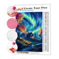 5d Diy Diamond Painting Scenery Aurora at Night Mosaic Rhinestone Full Drill Round Square AB Diamond Painting Set Home Decor