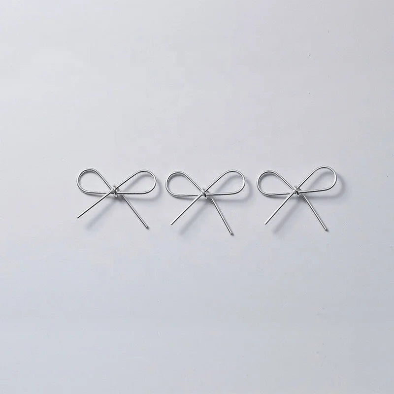 Hot Sales 925 Sterling Silver Bow Wire Knot Fashion Pendants Charms Jewelry Connectors