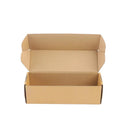 Folding Corrugated Kraft Paper Box with Embossing and Matt Lamination Biodegradable Craft Gift Packaging for Shoes & Clothing