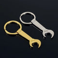 Wholesale Personalized Simulation Wrench Custom logo Laser Beer Bottle Opener Keychain Gold Bottle Opener Wrench Metal Key Chain