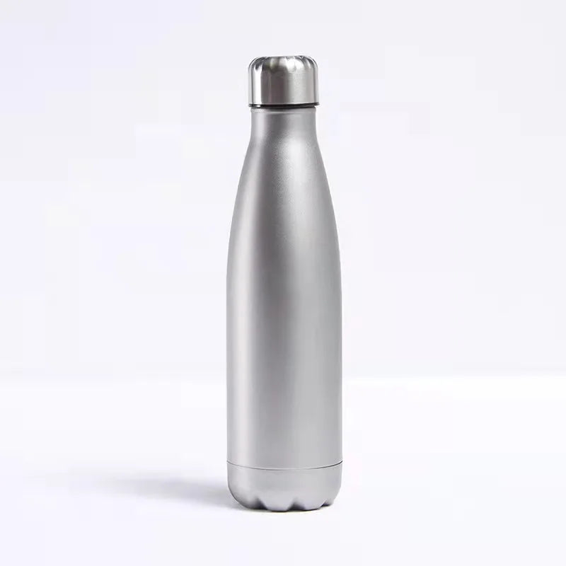 Hot Sale  304 Stainless Steel Simple Pure Color Cola Bottle Large Capacity Portable Sports Kettle Double Vacuum Cup