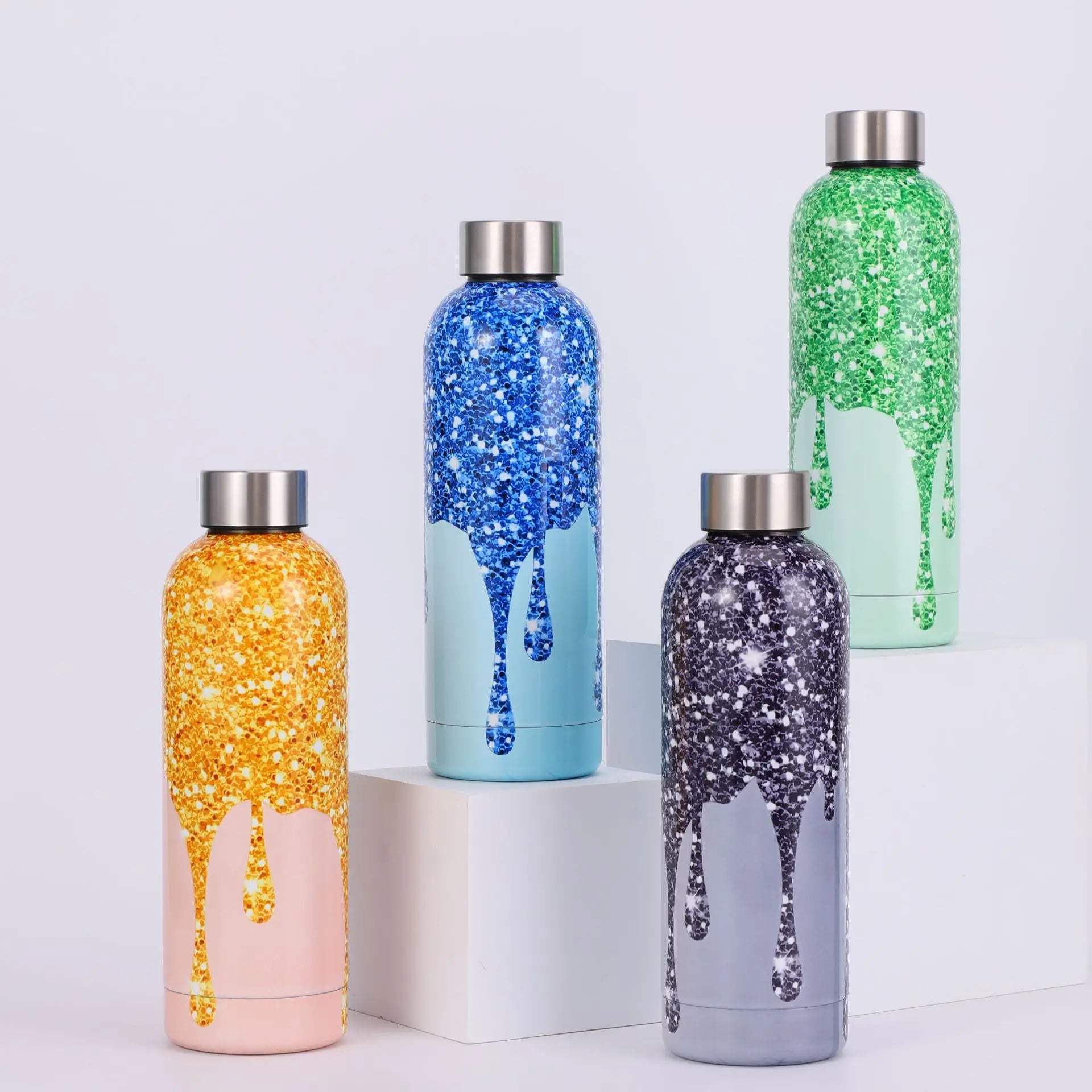Stainless Steel Double Wall Insulation Sports Drinking Narrow-mouth Vacuum Flask Gym Thermos Water Bottle
