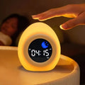 New Product Egg Children's Sleep Trainer Clock Night Light Wake up White Noise Sound Machine With Kids Alarm Clock