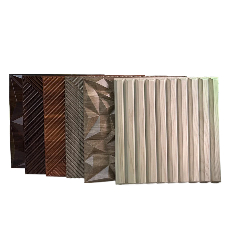 PVC Coated Wood Plastic Composite Fluted Wall Panels for Indoor/Outdoor Use Gym & Exterior Decoration-Waterproof Fireproof