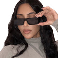 STORY STY1935G Hot Fashion Small Square Sunglasses Silver Frame Vintage Rectangle Eyeglasses Black Cooling Glass for Men