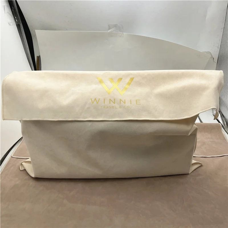 Custom Logo Printed Velvet Envelope Bag  Large Velvet Envelope Pouch for Handbag