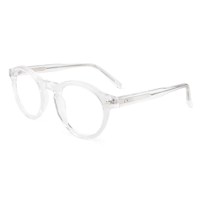 Factory Customized Logo Round Acetate Glasses Optical Anti-blue Light Eyeglasses Frame